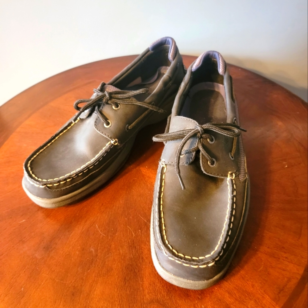 Men's black Sperry loafers, size 11w